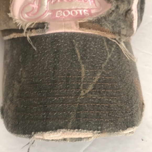 JUSTIN BOOTS CAMO PINK OUTDOOR HAT CAP WESTER PRODUCTS ADJUSTABLE - Picture 2 of 5